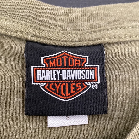Harley-Davidson Mens Military Babe Green T-Shirt - Small - Picture 5 of 8